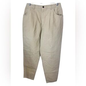 Talbots Women’s Vintage Khaki High Rise Pleated Front light Denim Jean Sz 14 NWT